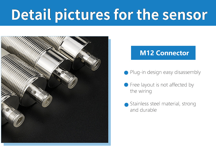 Industrial Waterproof M30 Inductive Proximity Sensor with M12 Co<i></i>nnector and PNP Output for Equipment Switches