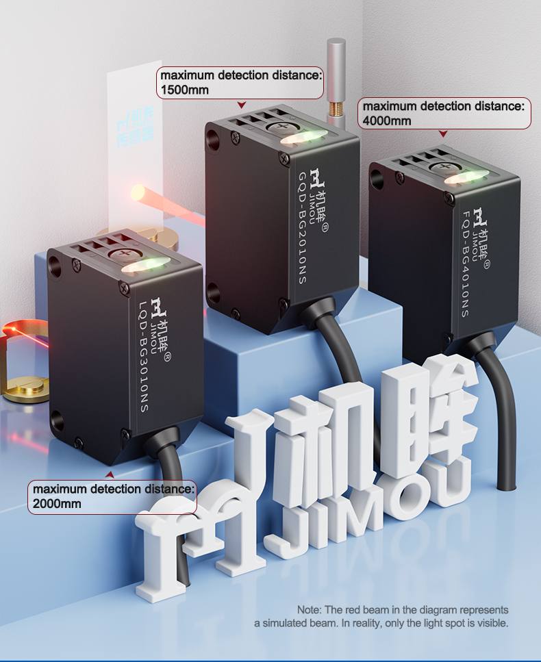 High Quality Diffuse Photoelectric Laser Sensor with Long Distance Background Suppression Optical Sensors Product