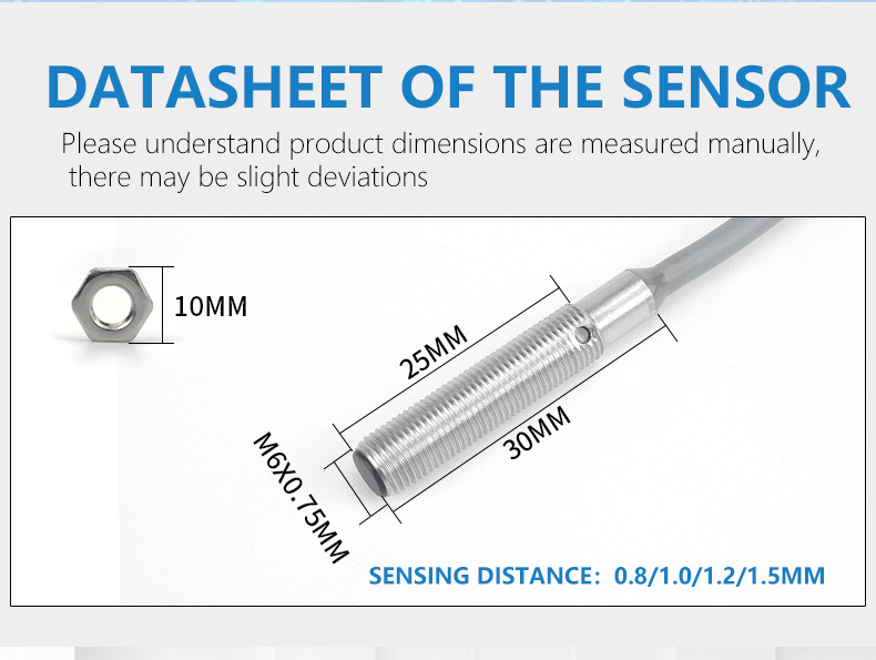 Ultra-Compact M6 IP67 Inductive Proximity Sensor Precision Detection Product