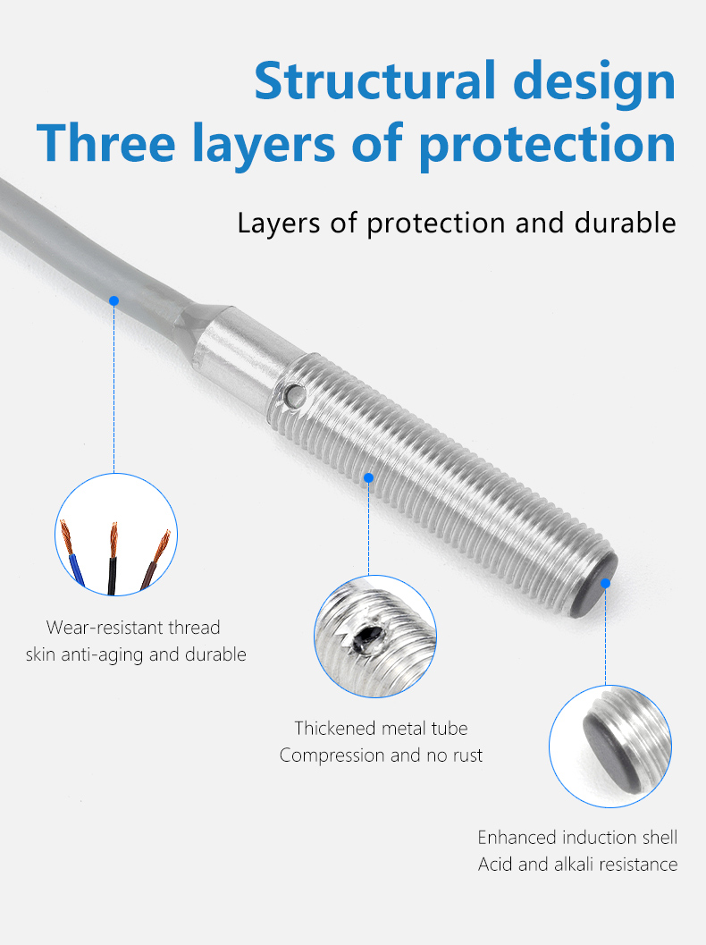 Ultra-Compact M6 IP67 Inductive Proximity Sensor Precision Detection Product