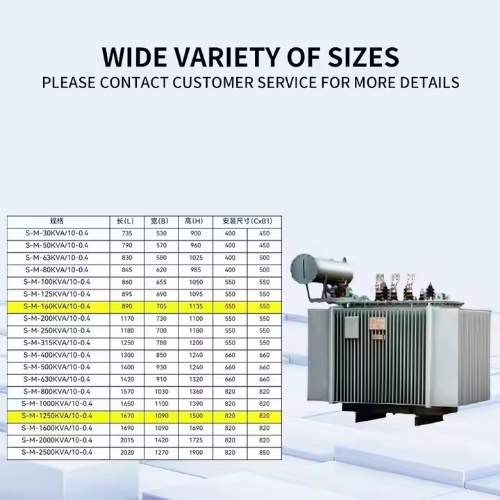 WEISEN Copper Power Transformer High Voltage Transformer S11-10kv Oil Immersed Power Transformer / 3