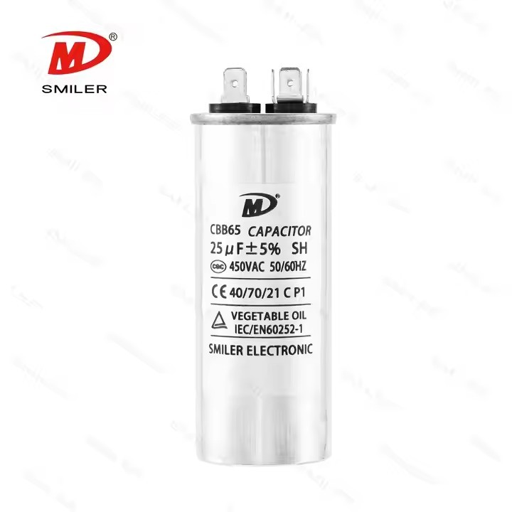 MFD 370/440VAC CBB65 Dual Run Round Capacitor - Fit for Condenser Straight Cool or Heat Pump Air Con / 3