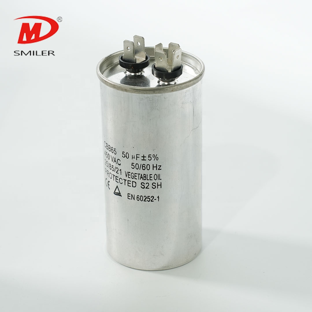 40+5 uf MFD 370/440VAC CBB65 Dual Run Round Capacitor - Fit for Co<i></i>ndenser Straight Cool or Heat Pump Air Conditioner